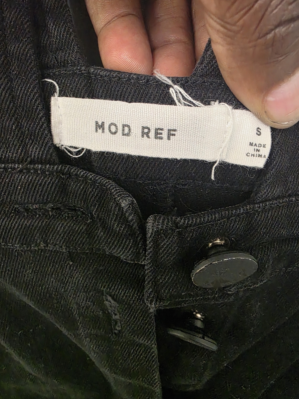 Mod Ref Black Button-Front Suspender Mini Top - Picture 3 of 3
